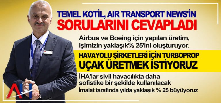Temel Kotil, Air Transport News’in sorularını cevapladı
