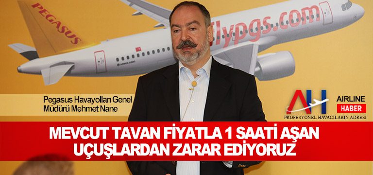 Mehmet Nane: Mevcut tavan fiyatla 1 saati aşan uçuşlardan zarar ediyoruz
