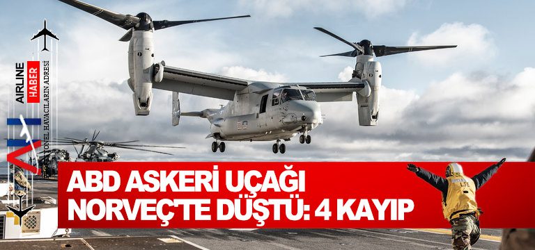 ABD Deniz-Piyadeleri-uçağı Norveç'te-düştü