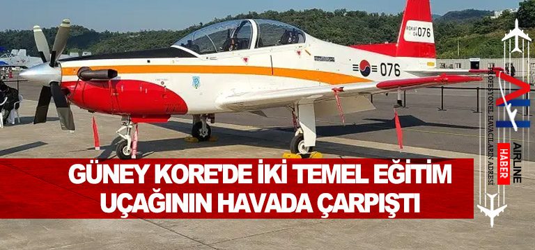 Güney-Kore'de-iki-temel-eğitim-uçağının-havada-çarpıştı