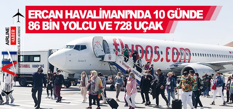 Ercan Havalimanı’nda 10 günde 86 bin yolcu ve 728 uçak