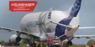 Airbus Beluga XL, inişte pistten çıktı