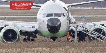 Flair Airlines uçağı iniş sırasında pistten çıktı