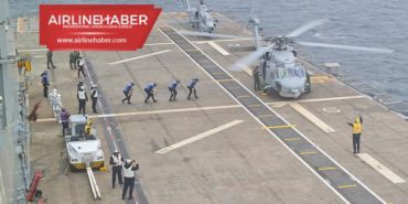 LHD Anadolu’ya ilk helikopterler iniş yaptı