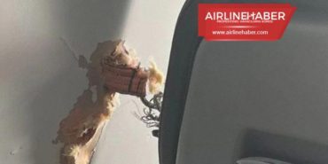 Saab SF340 kalkış sırasında pervane kayışı sol gövdeyi parçaladı