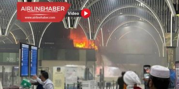 Bağdat Havalimanı’nda çıkan yangında 3 kişi yaralandı