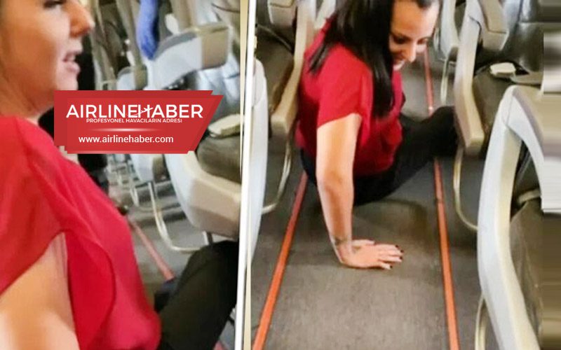 Engelli yolcu uçaktan sürünerek indi