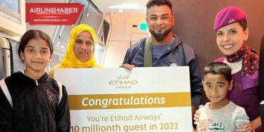 Etihad Havayolları 2022’de 10 milyonuncu yolcusunu kutluyor