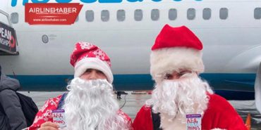 Pobeda, Noel Baba kıyafetiyle gelecek yolculara bedava bilet kampanyası başlattı