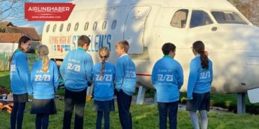 Eski Türk Hava Yolları uçağı İngiltere’de okul kütüphanesine dönüştürülüyor