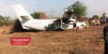 FlyAir Africa şirketine ait uçak kalkışta yere çakıldı