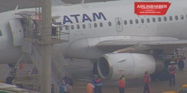 A319, Havalimanı’na inişi sırasında lastik patlattı