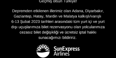 SunExpress cezasız bilet değişikliği ve iptal hakkında açıklama yaptı