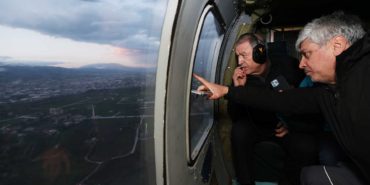 Hatay’daki Arama Kurtarma Çalışmalarını Havadan İncelendi