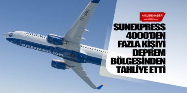 SunExpress 4000’den fazla kişiyi deprem bölgesinden tahliye etti