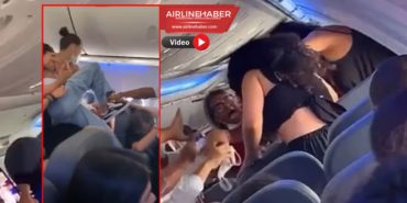 Uçakta kaos… 15 yolcu birbirine girdi
