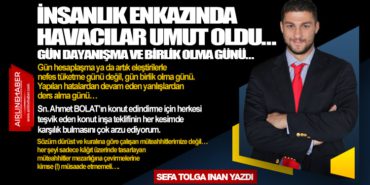 İnsanlık Enkazında Havacılar Umut Oldu… Gün Dayanışma ve Birlik Olma Günü…