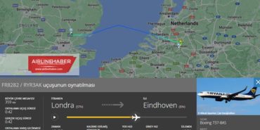 Ryanair uçağının piste inişi sırasında lastik patlattı