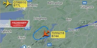 Drone vakalarından THY’de etkilendi Galway üzerinde u dönüşü yaptı