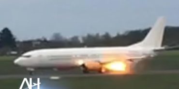 Arsenal kadın takımının uçağı kalkışta sol moturu alev aldı