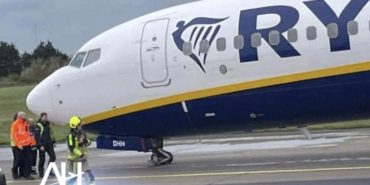 Ryanair 737’nin inişte ön iniş takımı koptu