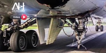 Cargolux Boeing 747 acil iniş sırasında iniş takımı koptu