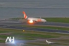 Boeing 737 kalkış sırasında motoru alev aldı