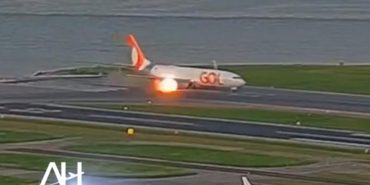 Yolcular şok yaşadı… Boeing 737 kalkış sırasında motoru alev aldı