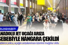 Anadolu Jet uçağı arıza sebebiyle hangara çekildi