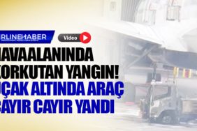 Havaalanında korkunç yangın! Uçak altında araç cayır cayır yandı