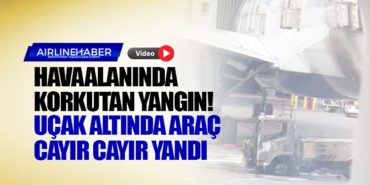 Havaalanında korkunç yangın! Uçak altında araç cayır cayır yandı