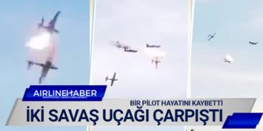 İki savaş uçağı çarpıştı. Bir pilot hayatını kaybetti