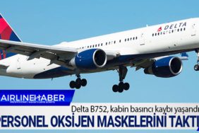 Delta B752, kabin basıncı kaybı yaşandı. Personel oksijen maskelerini taktı