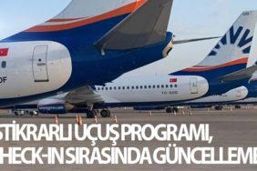 Sun Express: İstikrarlı uçuş programı, check-in sırasında güncelleme