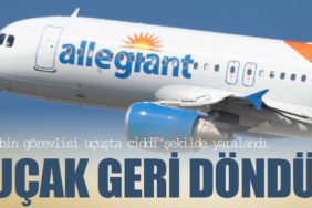 Kabin görevlisi uçuşta ciddi şekilde yaralandı, uçak geriye döndü