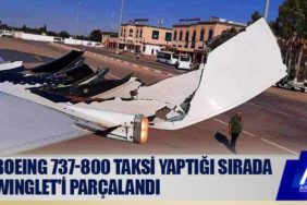 Boeing 737-800 taksi yaptığı sırada Winglet'i parçalandı