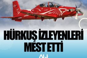 Hürkuş izleyenleri mest etti