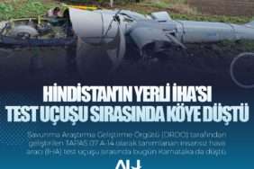 Hindistan’ın yerli İHA’sı test uçuşu sırasında köye düştü