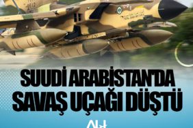 Suudi Arabistan'da savaş uçağı düştü