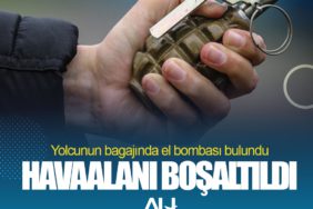Yolcunun bagajında el bombası bulundu. Havaalanı boşaltıldı