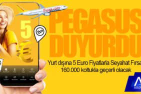 Pegasus Duyurdu. Yurt dışına 5 Euro Fiyatlarla Seyahat Fırsatı