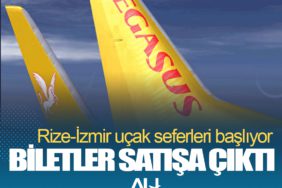 Rize-İzmir uçak seferleri başlıyor. Biletler satışa çıktı