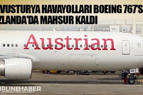 Avusturya Havayolları Boeing 767'si İzlanda'da mahsur kaldı