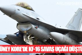 Güney Kore'de KF-16 savaş uçağı kalkış sırasında düştü