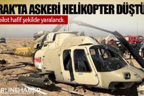 Irak'ta askeri helikopter düştü: 2 Pilot yaralı kurtuldu
