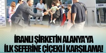 İranlı şirketin Alanya'ya ilk seferine çiçekli karşılama! 2 Haberler Uçak İranlı şirketin Alanya’ya ilk seferine çiçekli karşılama!