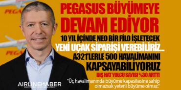 Pegasus 10 yıl içinde Neo bir filo işletecek. Yeni uçak siparişi verebiliriz... 1 Manşet Pegasus Pegasus 10 yıl içinde Neo bir filo işletecek. Yeni uçak siparişi verebiliriz…