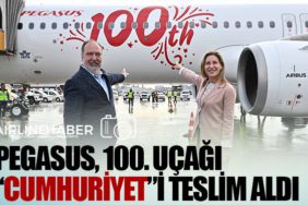 Pegasus, 100. uçağı “Cumhuriyet” İstanbul Sabiha Gökçen Havalimanı’na iniş yaptı