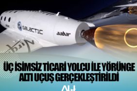 Üç isimsiz ticari yolcu ile yörünge altı uçuş gerçekleştirildi