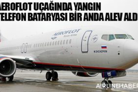 Aeroflot uçağında yangın: Telefon bataryası bir anda alev aldı